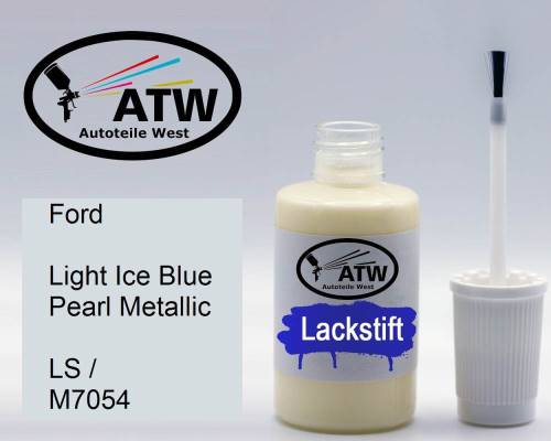 Ford, Light Ice Blue Pearl Metallic, LS / M7054: 20ml Lackstift, von ATW Autoteile West.
